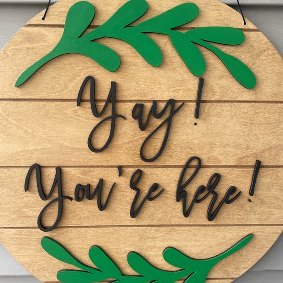 Etsy Made Front Door Wood Sign - Picture 2 of 5